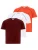 Moxx Paris Shirt  oranje / bordeaux / zwart / wit