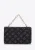 Wittchen Dames Denim Messenger Bag met Monogram Zwart Katoen