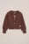 WE Fashion – Meisjes fijngebreid vest – Regular fit – Roestbruin –