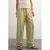 TOPSHOP wide leg high waist gestreepte casual broek met linnen groen