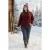 Trendyol Curve Dames Bordeaux Effen Lang Oversized Grote maten Sweatshirts