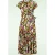 Topvintage exclusive ~ Layla Floral Cross Over jurk in zwart en multi
