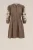 WE Fashion – Dames jurk met mao-kraag en embroidery – Regular fit – Legergroen – Katoen –