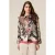 Oltre Patterned Satin Shirt Beige