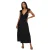 Brave Soul Dames/Dames Regular Maxi Dress (Zwart)