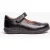 NAIMARA G A Meisjes Leren Klittenband School Schoenen Zwart