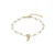Luxenter Sterling zilveren 925 armband met witte parelmoer afgewerkt in 18K geelgoud – Syme