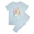 Disney Meisjes Love Princess AOP Lange Pyjama Set met Korte Mouwen (Babyblauw)