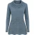 Trui met colkraag en textuur, in stoffig blauw.