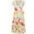 Topvintage exclusive ~ Layla floral cross over jurk in wit en multi