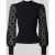 YAS slim fit blouse met ballonmouwen model ‘DOTME’