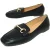 Montevita platte mocassins voor dames, zwart