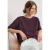Street One Dames Basic Shirt met boothals en elastische zoom in Rood