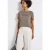 Street One Dames Basic shirt met print in Bruin