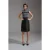 Three Fabric Mouwloze Jersey Jurk in Grijstinten