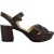 Prada Crisscross Block Heels in bruin leer