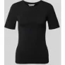 MSCH Copenhagen T-shirt met geribde ronde hals, model ‘Betrina’