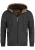 INDICODE JEANS Winterjas ‘Adeline’  karamel / zwart