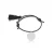 Luxenter my sunshine armband in 925 sterling zilver en zwart katoen met gerhodineerde afwerking