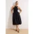 TRENDYOLMİLLA Dames Zwart Effen Midi Mouwloos Stijlvol/Avond Skater Jurken