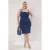 Trendyol Curve Dames Blauw Effen Kort / Mini Mouwloos Casual A-lijn Grote maten Jurk