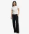 Linnen Lage Taille Broek Black