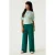 Garcia straight leg gestreepte broek – groen