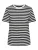 Pieces T-shirt Pcria Ss Tee Stripes Noos Bc 17146339 Black/bright White Dames