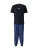 BOSS Pyjama lang ‘Easy’  blauw / navy / lichtblauw / wit