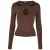 Dames-T-shirt met lange mouwen Urban Classics Crossed Cut Out GT