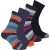 Sock Snob 4 Paar Heren Antislip Pantoffel Gezellige Sokken – Zwart / Oranje Streep
