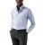 Katoenen Eton overhemd effen lichtblauw slim fit