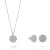 Orphelia ‘Bella’ Dames 925 Sterling Zilver Set: Ketting + Oorbellen – Zilver SET-7565