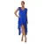Biba Maxijurk zonder mouwen met ruches voor dames (Blauw)