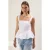 TRENDYOLMİLLA Dames Wit Effen Mouwloos Getailleerd Blouses
