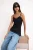 TRENDYOLMİLLA Dames Zwart Effen Mouwloos Regular fit Blouses