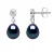 Drop Oorbellen Sieraden Zoet Water Beads 78mm Black Pears 925