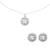 Orphelia Dames 925 Sterling Zilver Set: Ketting-Pendant + Oorbellen – Zilver SET-5256