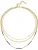 Yokoamii Ketting  goud / zwart / parelwit