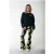Colourful Rebel Big Flower Mesh Extra Flare Pants Bright Yellow