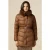 Oltre Midi Down Jacket With Belt And Furry Collar Brown