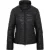 Dames Zwarte Puffer Quilted Bomber Leren Jas – Hamar