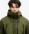 Ultimate Geborduurd Windbreaker Jack met Capuchon Khaki