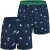 Happy Shorts Heren wijde boxershorts kerst print 2-pack navy/groen