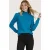 EsQualo Sweater Fancy Detail Shldr Basic Knit Petrol