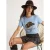 Geborduurd Ronde Hals Katoenen T-Shirt