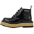 Moschino High Derby In Metal Logo Calfskin Black
