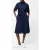 French Connection Poplin Tie Waist Shirt Dress Midnight