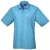 Premier Heren Korte Mouw Formele Poplin Gewoon Werk Shirt (Turquoise)