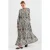 Geprinte V-hals Maxi Jurk